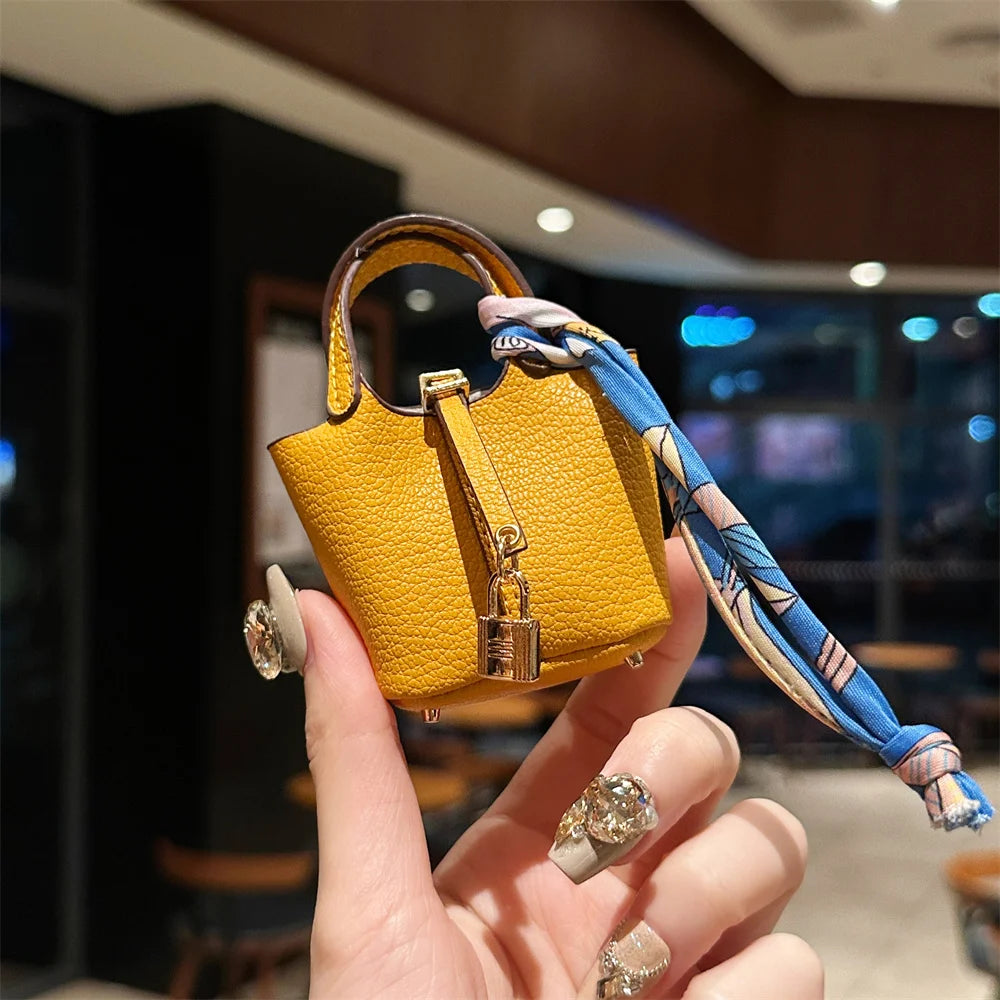 New Mini House Small Bag Handheld Portable Hand Rope Bluetooth Earphone Bag Zero Wallet Multi functional Small Bag