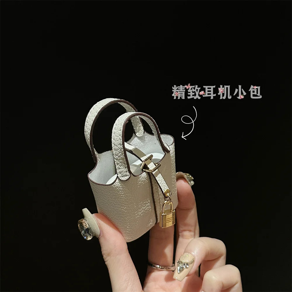 New Mini House Small Bag Handheld Portable Hand Rope Bluetooth Earphone Bag Zero Wallet Multi functional Small Bag