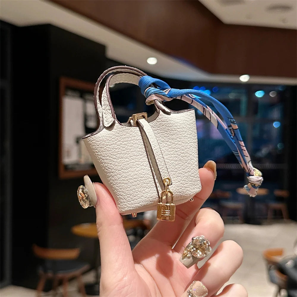 New Mini House Small Bag Handheld Portable Hand Rope Bluetooth Earphone Bag Zero Wallet Multi functional Small Bag