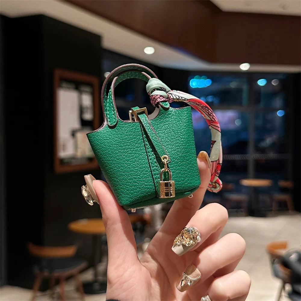 New Mini House Small Bag Handheld Portable Hand Rope Bluetooth Earphone Bag Zero Wallet Multi functional Small Bag