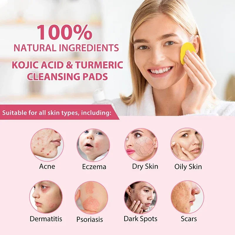 Turmeric Kojic Acid Exfoliating Cleansing Pads