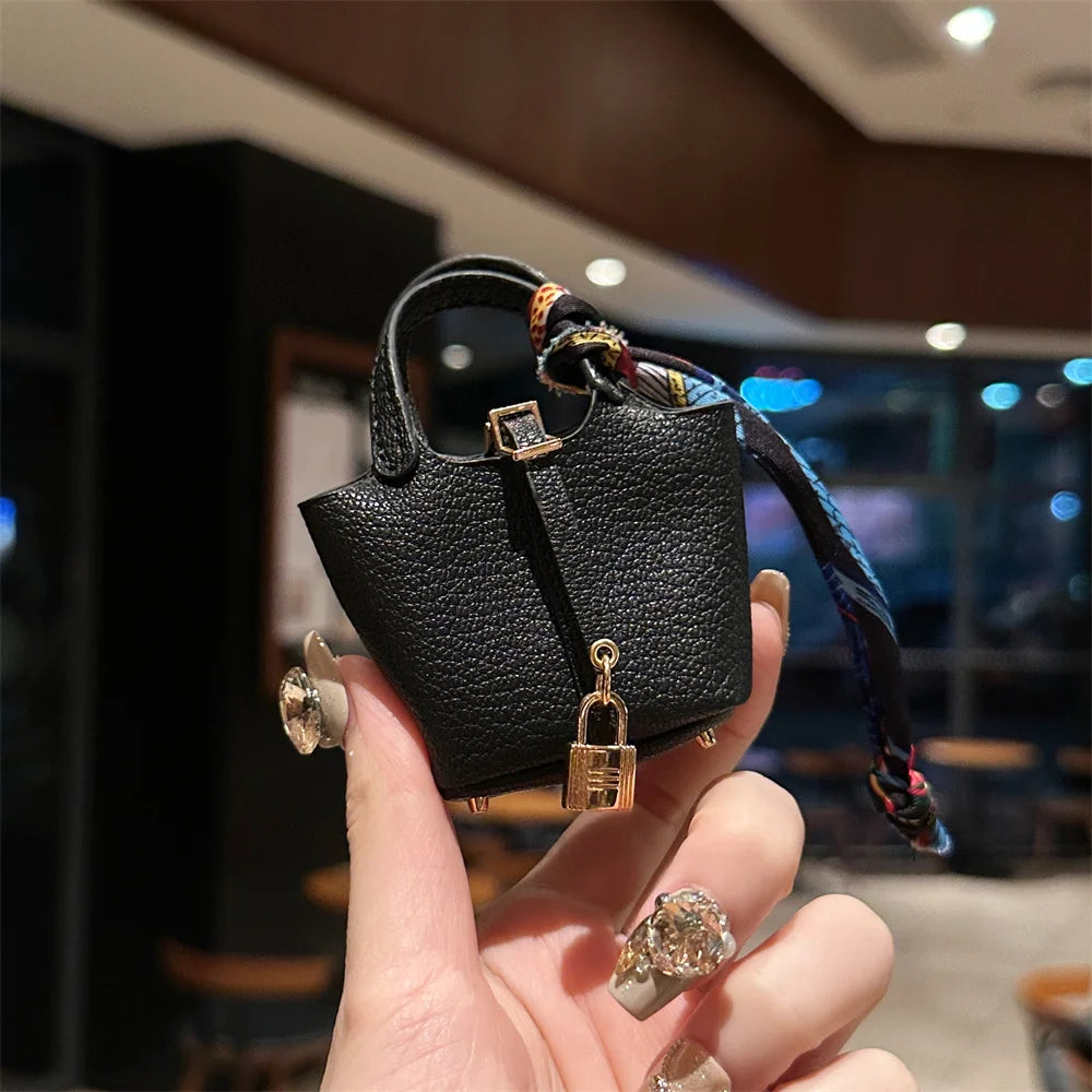 New Mini House Small Bag Handheld Portable Hand Rope Bluetooth Earphone Bag Zero Wallet Multi functional Small Bag