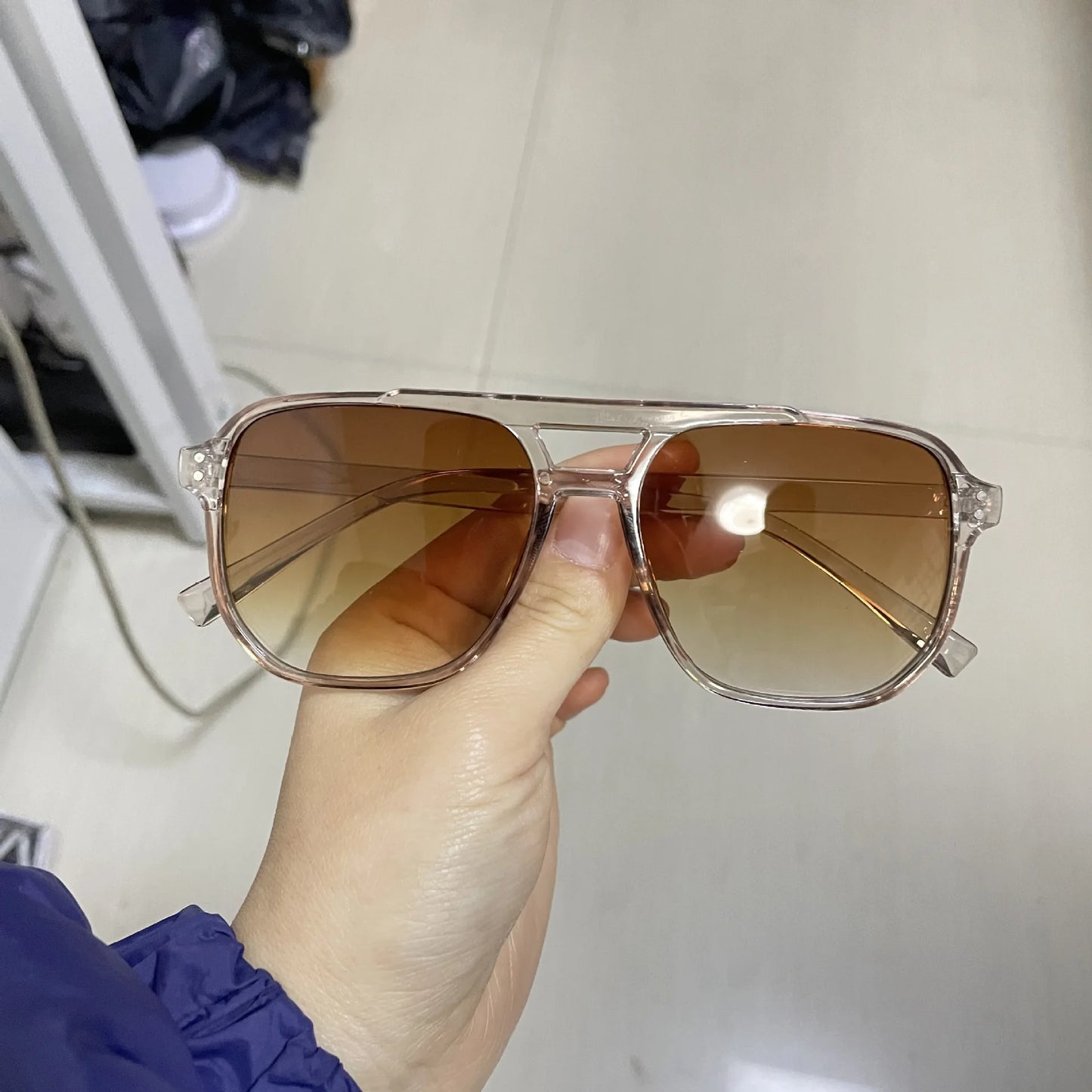 Vintage unisex Big Sunglasses Square Shades