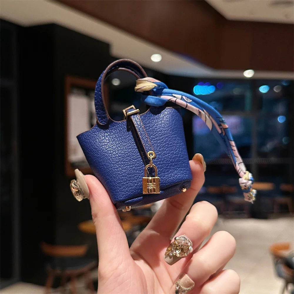 New Mini House Small Bag Handheld Portable Hand Rope Bluetooth Earphone Bag Zero Wallet Multi functional Small Bag
