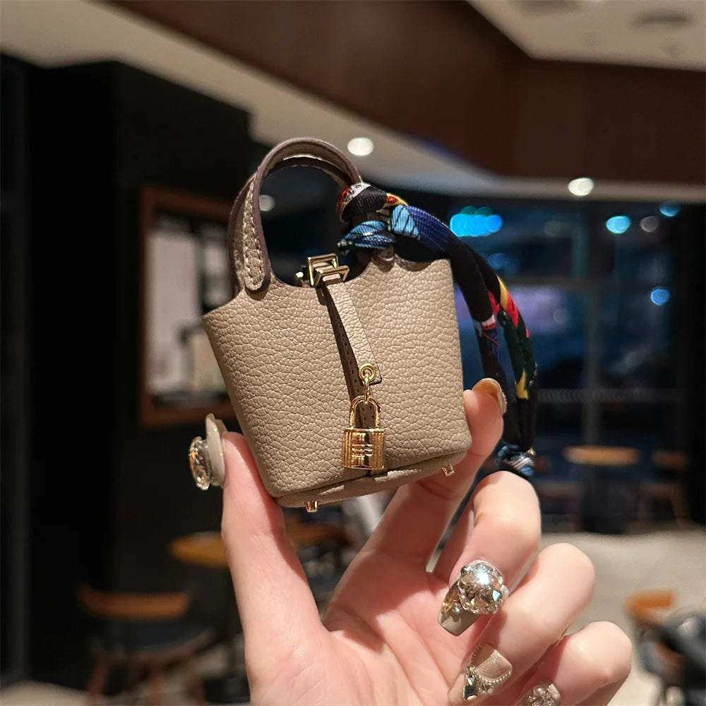 New Mini House Small Bag Handheld Portable Hand Rope Bluetooth Earphone Bag Zero Wallet Multi functional Small Bag