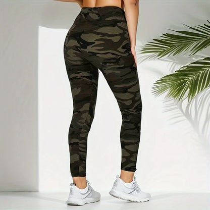 Camouflage Printed White Gray Sexy Women's Leggings